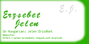 erzsebet jelen business card