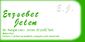 erzsebet jelen business card